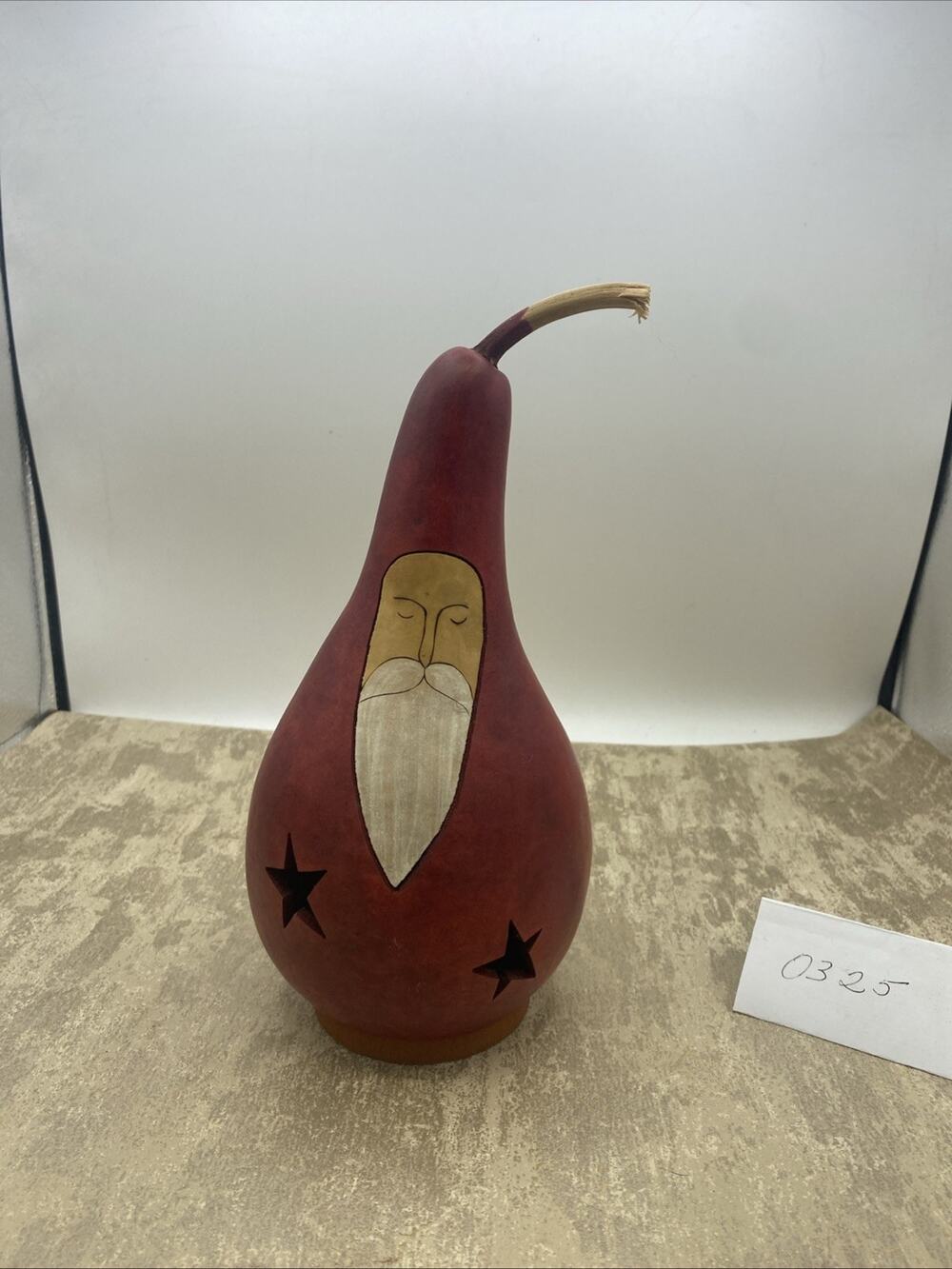 MEADOWBROOKE GOURDS Hand-Crafted "SANTA" Approx 10” TALL - Made In USA
